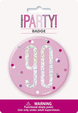 Age 90 Pink Badge