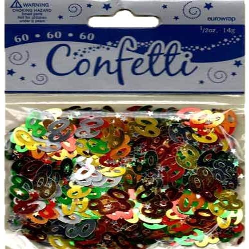 Multi Colour 60 Metallic Confetti 14g