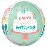 Happy Cake Day Orbz Helium Filled Foil Balloon