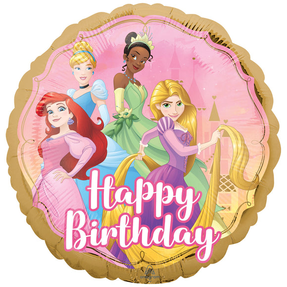 Disney Princess Happy Birthday Double Sided Helium Filled Foil Balloon