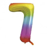 Rainbow Number Supershape Helium Filled Foil Balloon