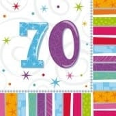 Radiant 70 Party Napkins x16