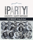 Black And Silver 18 Metallic Confetti 14g