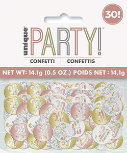 Rose Gold Age 30 Confetti 14g