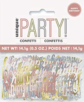 Rose Gold Happy Birthday Confetti 14g