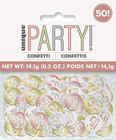 Rose Gold Age 50 Confetti 14g