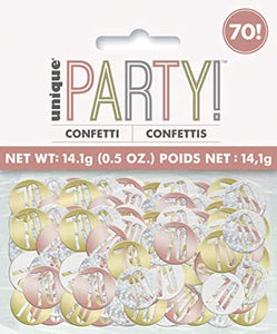 Rose Gold Age 70 Confetti 14g