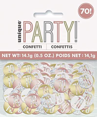 Rose Gold Age 70 Confetti 14g