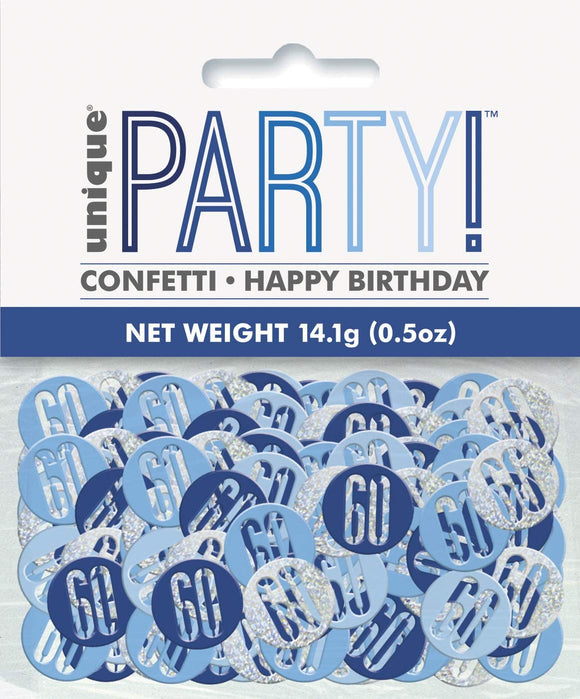 Blue And Silver 60 Metallic Confetti 14g