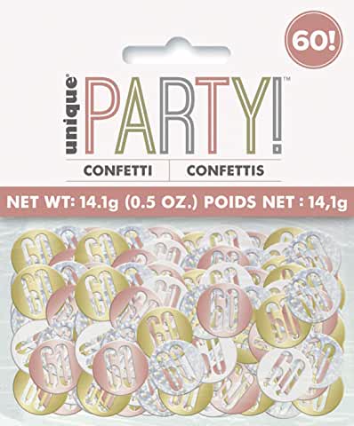 Rose Gold Age 60 Confetti 14g