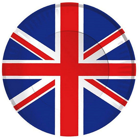 Union Jack Paper Party Plates x6