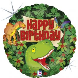 Happy Birthday Dinosaur Helium Filled Foil Balloon