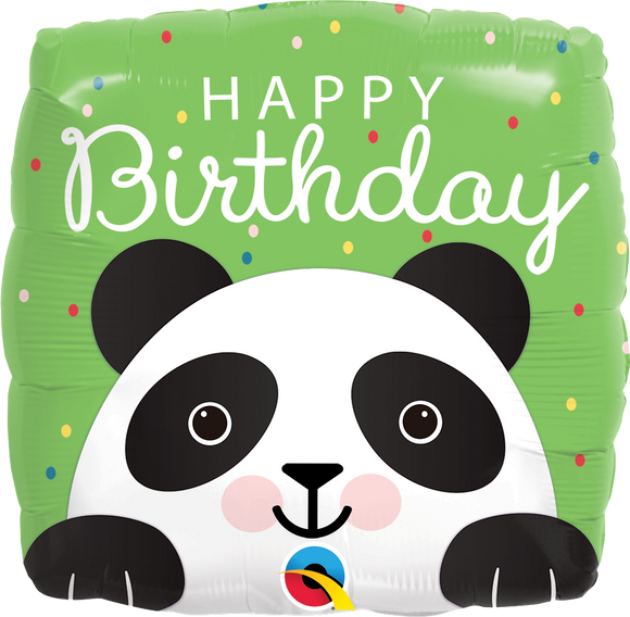 Panda Happy Birthday Helium Filled Foil Balloon