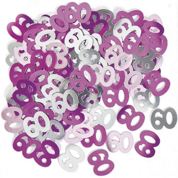 Pink And Silver 60 Metallic Confetti 14g