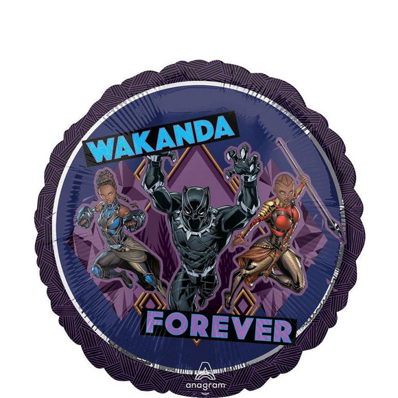 Marvel Black Panther Wakanda Forever Helium Filled Foil Balloon