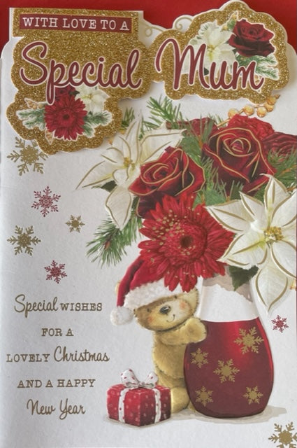 With Love To A Special Mum Christmas Greeting Card.