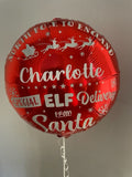 Special Elf Delivery From Santa Personalised Helium Filled Foil Balloon