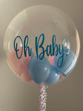 Personalised Clear Helium Filled Single Bubble Balloon With Balloons