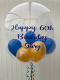 Personalised Clear Helium Filled Single Bubble Balloon With Balloons