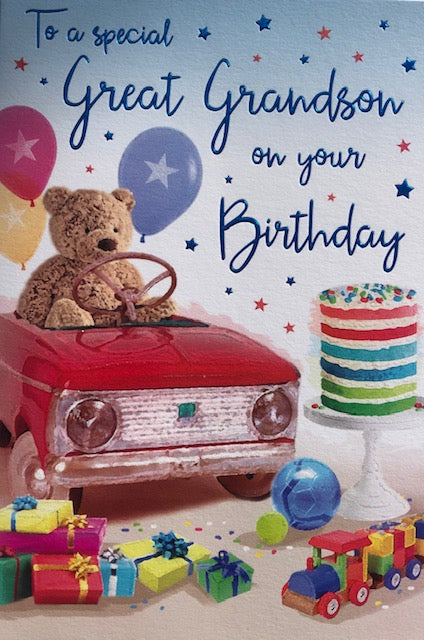 To A Special Great Grandson Birthday Greeting Card