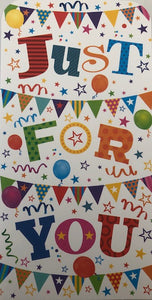Just For You Balloons And Bunting Money Wallet