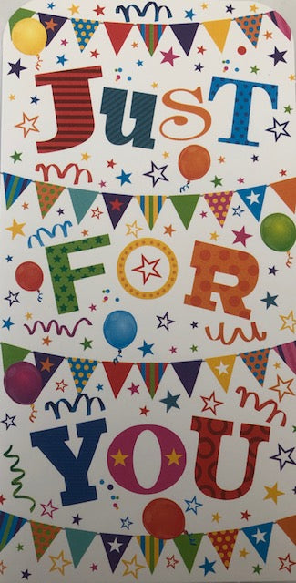 Just For You Balloons And Bunting Money Wallet