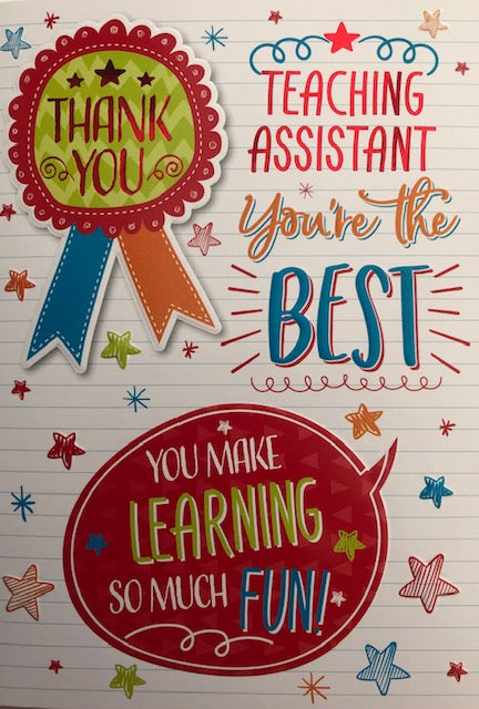 Teaching Assistant You're The Best Greeting Card