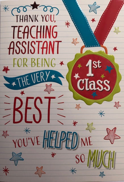 Thank You Teaching Assistant 1st Class Greeting Card