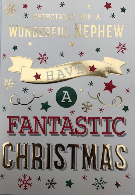 Especially For A Wonderful Nephew Christmas Greeting Card