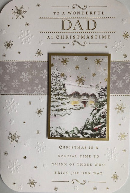 To A Wonderful Dad Christmas Greeting Card