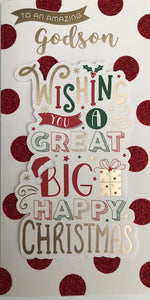 To An Amazing Godson Christmas Greeting Card