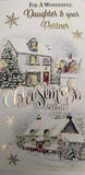 For A Wonderful Daughter And Your Partner Christmas Greeting Card