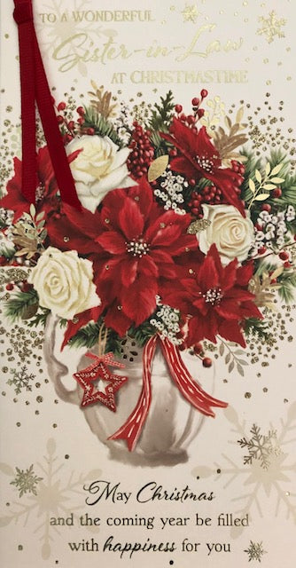 To A Wonderful Sister-In-Law At Christmastime Greeting Card