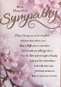 With Heartfelt Sympathy Greeting Card