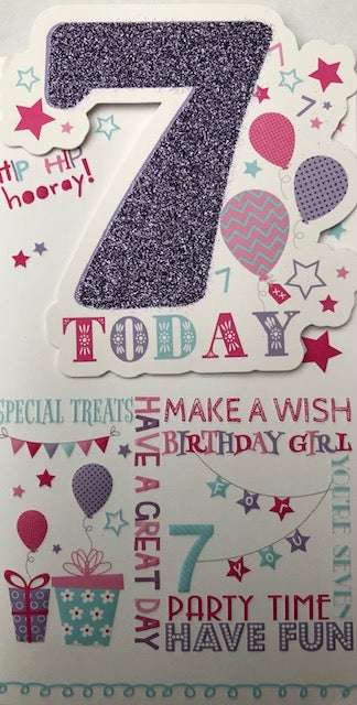 7 Today Birthday Greeting Card