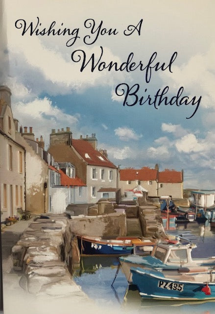 Wishing You A Wonderful Birthday Boats Greeting Card