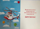 Sending Special Birthday Wishes Helicopter Greeting Card