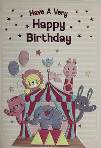 Have A Very Happy Birthday Circus Greeting Card