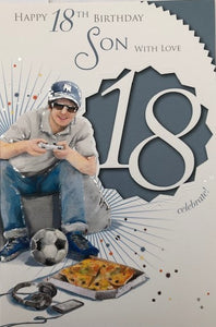 Happy 18th Birthday Son Greeting Card
