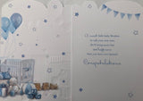 On The Birth Of Your Gorgeous Baby Brother New Baby Greeting Card