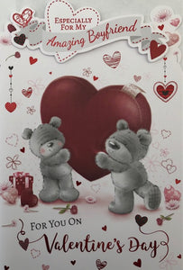 Especially For My Amazing Boyfriend Valentine's Day Greeting Card