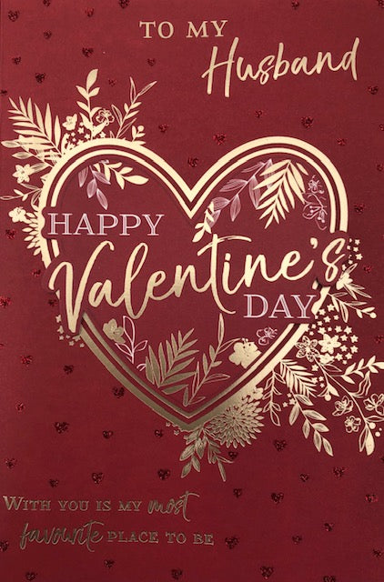 To My Husband Valentine's Day Greeting Card