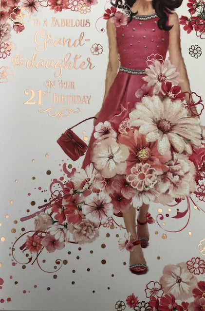 To A Fabulous Grand-Daughter 21st Birthday Greeting Card