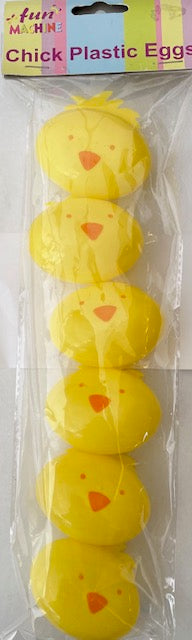 6 Chick Plastic Eggs