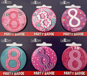 Age 8 Small Birthday Badge