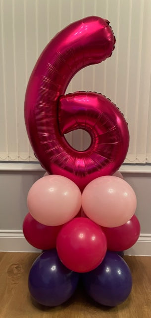 Air Filled Supershape Number Balloon Decoration