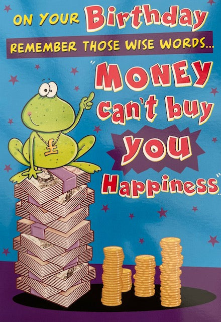 On Your Birthday Money Humour Greeting Card