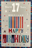 You're 17 Today Birthday Greeting Card