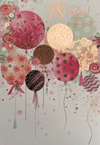 18 Today Balloons Birthday Greeting Card
