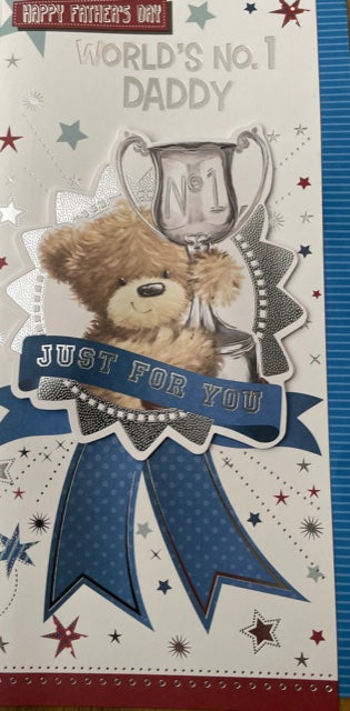 World's No.1 Daddy Father's Day Greeting Card